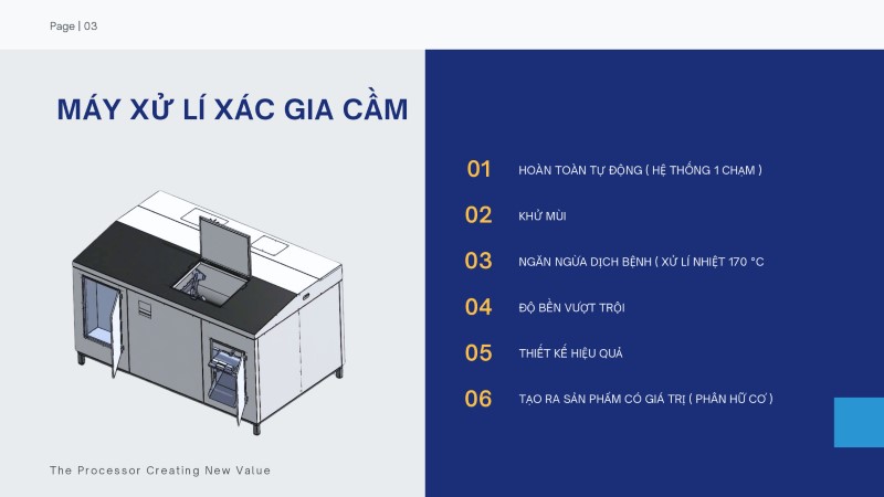 Máy xử lý xác gia cầm