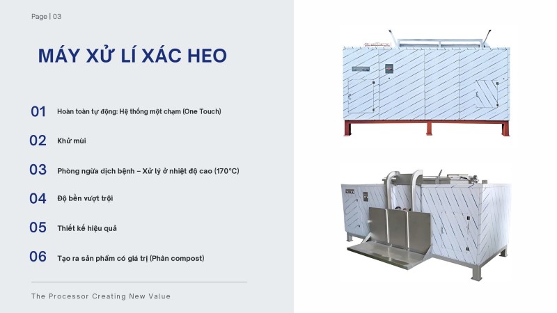 Máy xử lý xác heo